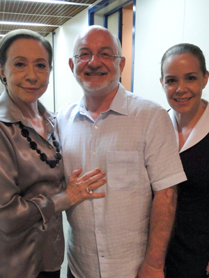 Silvio com Fernanda e Debora