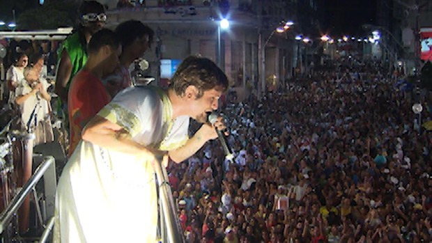 Saulo no encontro de trios (Foto: Imagens/ TV Bahia)