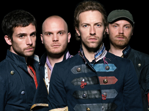 A banda Coldplay,com Chris Martin a frente