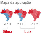 Compare o desempenho de Dilma e Lula (Editoria de Arte/G1)