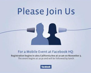 Convite para evento do Facebook.