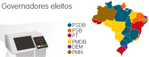 PSDB conquista oito governos estaduais; PSB fica com seis (Editoria de Arte / G1)