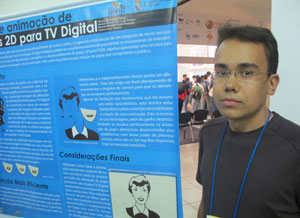 Ricardo apresenta seu projeto para games na TV digital no SBGames.