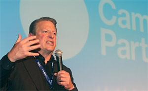 Al Gore, ex-vice-presidente dos EUA, em palestra na Campus Party