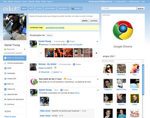 Repaginada do Orkut traz barra à esquerda (Foto: Divulgação)