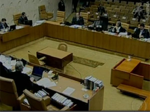 Plenário do Supremo nesta quinta (Foto: Reprodução / TV Globo)