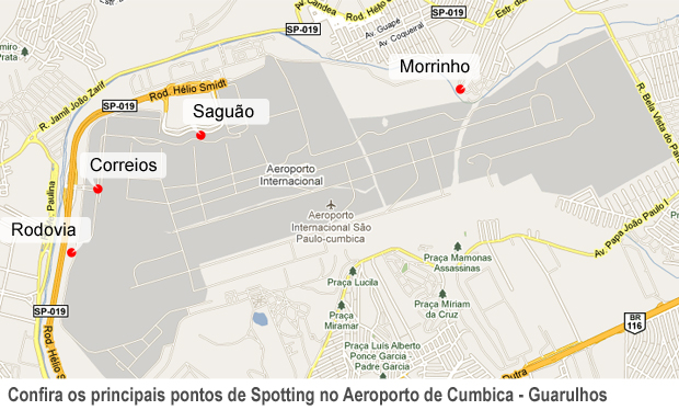 Confira os principais locais de Spotting no Aeroporto de Cumbica (Foto: Fabiano Correia/ G1)