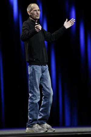 Steve Jobs, presidente da Apple, durante apresentação em San Francisco na Worldwide Developers Conference (Foto: Paul Sakuma/AP)