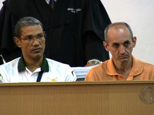Hércules Araújo Agostinho e Célio Alves vão a julgamento em Cuiabá (Foto: Reprodução/TVCA)