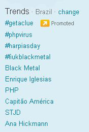 Trending Topics no Brasil às XXhXX (Foto: trending topics)