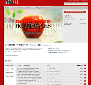 O Netflix também disponibiliza seriados de TV, como “Desperate Housewife”, (Foto: Reprodução)