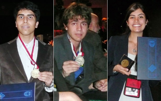 Gustavo Haddad e Ivan Tadeu ganharam medalhas de prata, Tábata Amaral recebeu menção honrosa (Foto: Divulgação)