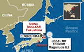 mapa fukushima (Foto: Editoria de Arte/G1)