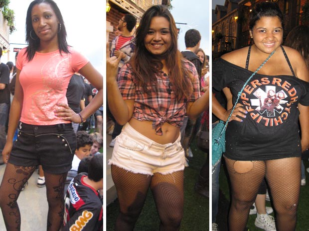 G1 - Meninas usam look com meia arrastão no 2º dia de Rock in Rio -  notícias em Rock in Rio 2011