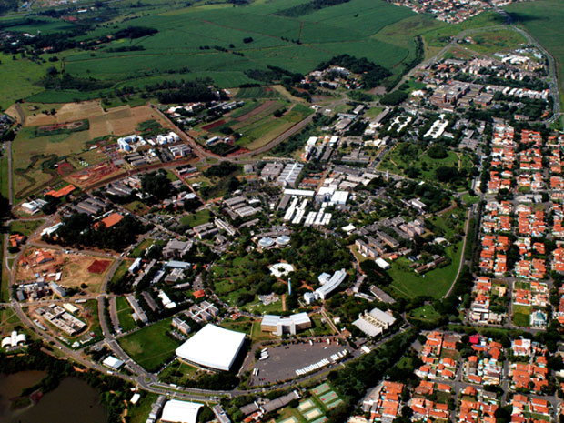 Vista aérea do campus de Campinas da Unicamp (Foto: Antoninho Perri/ Ascom/ Unicamp)