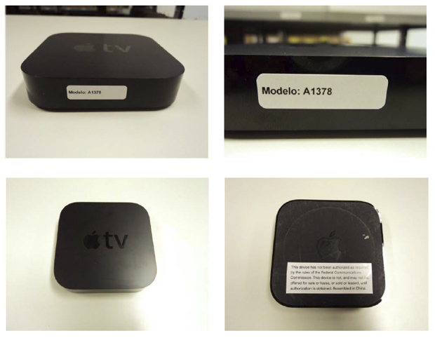Fotos da Apple TV feitas pela Anatel e anexadas ao certificado de homologação (Foto: Reprodução)