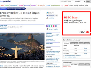 'The Guardian' destacou o crescimento do Brasil (Foto: Reprodução/The Guardian)