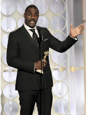 Idris Elba, vencedor de melhor ator em minissérie ou filme para a TV por “Luther” (2010) (Foto: AP)