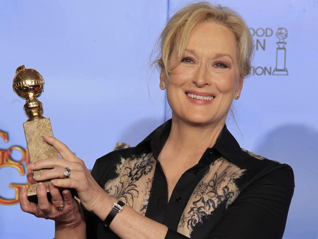 Meryl Streep, vencedora de melhor atriz em um filme de drama por "A dama de ferro" (Foto: Reuters)