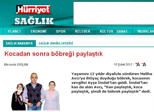 Mehmet Avci com a amante Ayse e a esposa Meliha (Foto: Reprodução/Hürriyet)