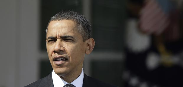 O presidente dos EUA, Barack Obama, faz pronunciamento nesta terça-feira (13) na Casa Branca (Foto: AP)