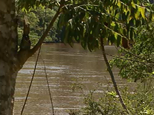 Rio Sapucaí onde o acidente aconteceu em Nuporanga, SP (Foto: Reprodução/EPTV)