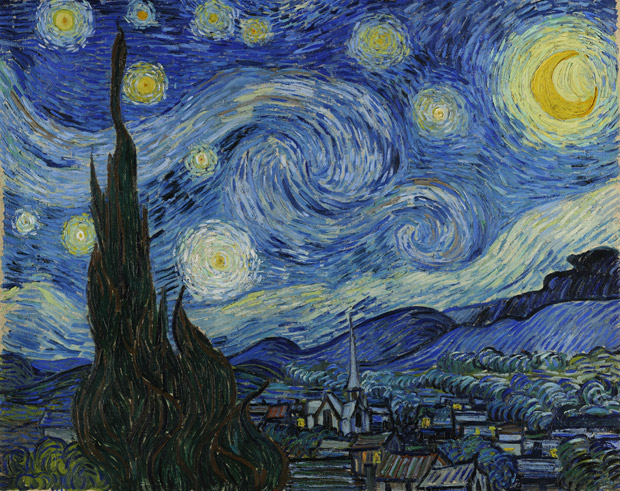 Movimento das correntes registrado pela Nasa foi comparado com as pinceladas de Van Gogh, especialmente no quadro 'Noite Estrelada', de 1889. (Foto: NASA/Goddard Space Flight Center Scientific Visualization Studio)