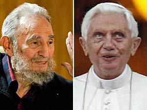 Fidel Castro e Papa Bento XVI (Foto: Reuters)