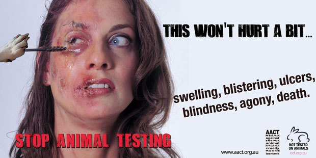 Anúncio diz, ironicamente, que testes em humanos 'não vão doer nada' (Foto: Reprodução/Mumbrella)