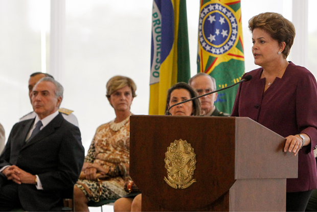 A presidente Dilma Rousseff, durante cerimônia de promoção de oficiais-generais, no Palácio do Planalto (Foto: Roberto Stuckert Filho/PR)