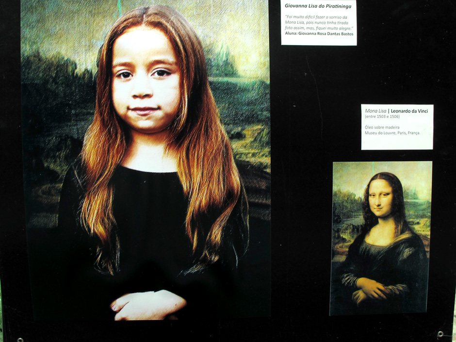 Giovanna teve como tarefa interpretar o enigmático sorriso de "Mona Lisa", de Leonardo da Vinci