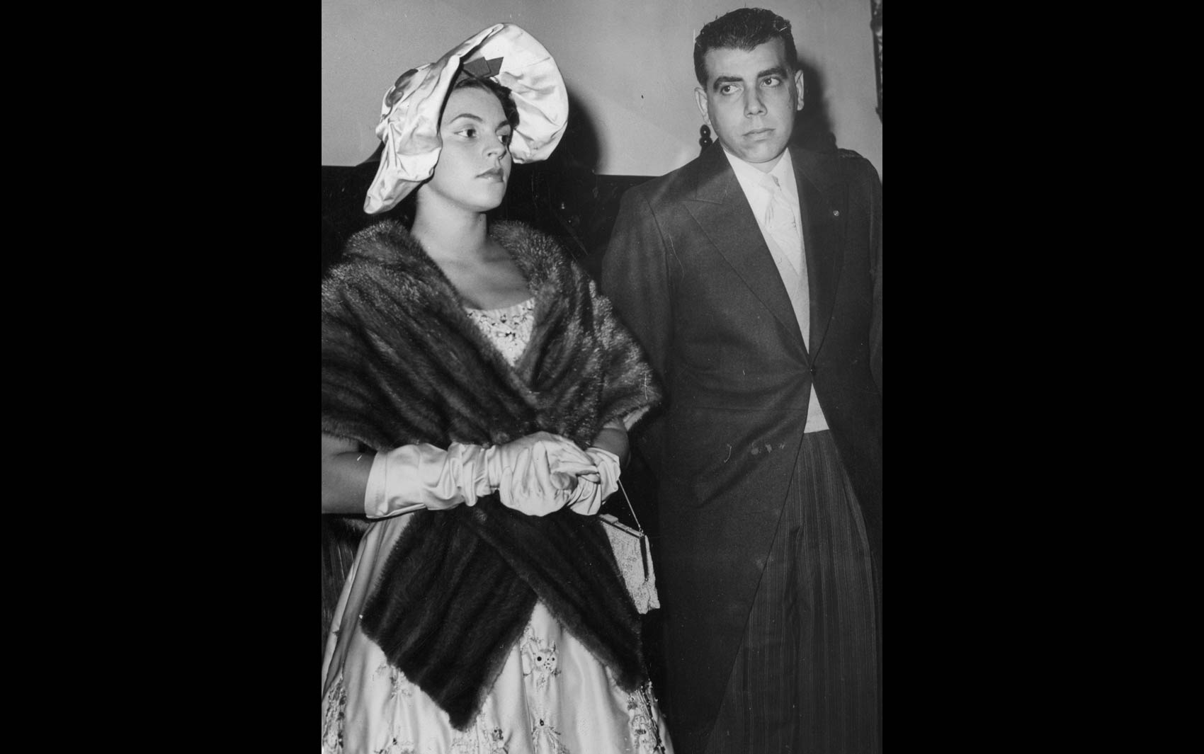 Antonio Ermírio de Moraes e sua esposa, em foto de abril de 1958