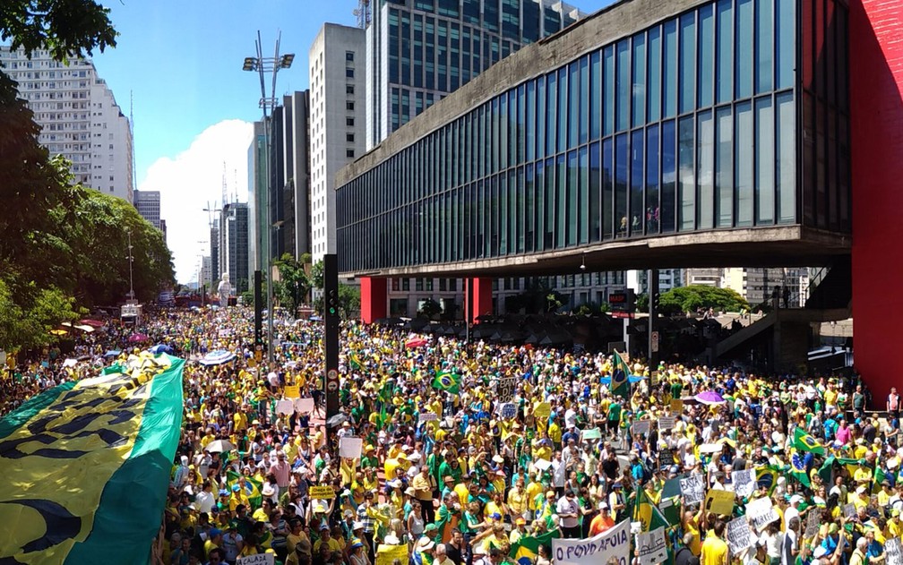 Manifestação de apoio à Operação Lava Jato na Avenida Paulista