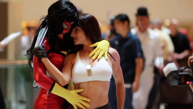 Mulher-Aranha e uma versão feminina do Wolverine (a X-23 só tem duas garras!) (Foto: Divulgação)