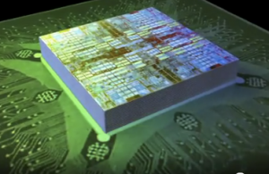 Concepção de como será um chip "3D" (Foto: Reprodução)