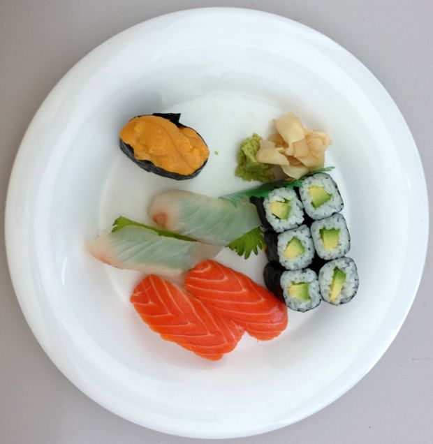 Foto de comida japonesa, supostamente tirada de um iPhone 5 (Foto: Reprodução)
