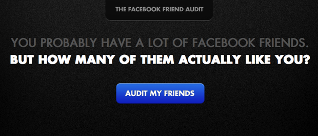 Facebook Friend Audit (Foto: Reprodução)