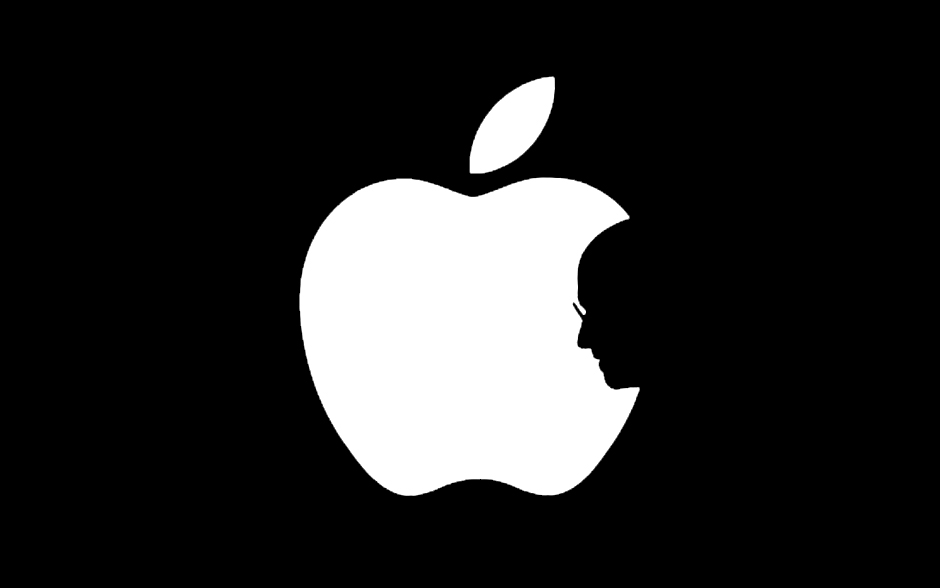 Maçã da Apple com silhueta de Steve Jobs (Foto: Reprodução)
