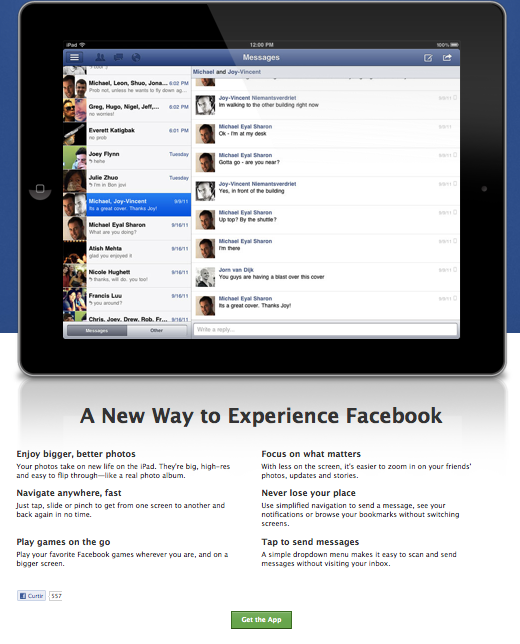 Facebook para iPad (Foto: Reprodução)