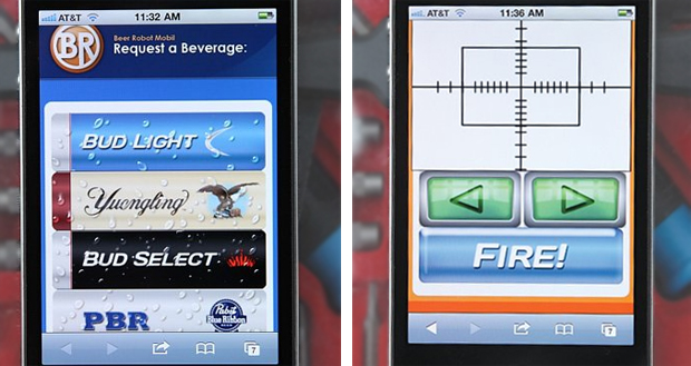 Telas do aplicativo Beer Cannon Controller para iPhone (Foto: Reprodução/TechTudo)