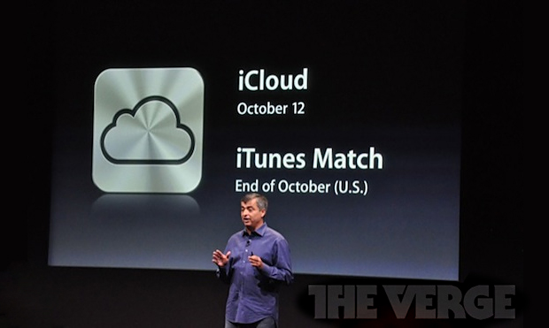 Anúncio do iTunes Match com previsão de lançamento para o fim de outubro (Foto: Reprodução/The Verge)