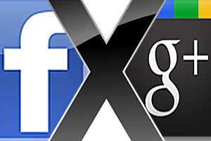 Facebook X Google+ (Foto: TechTudo)