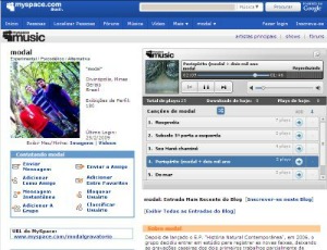 Interface do Myspace (Foto: Reprodução)