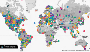 Mapa mostra reclamações de usuários contra censura na web (Foto: Divulgação)