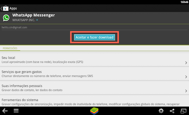 Whatsapp para pc - Clique em Instalar e Download