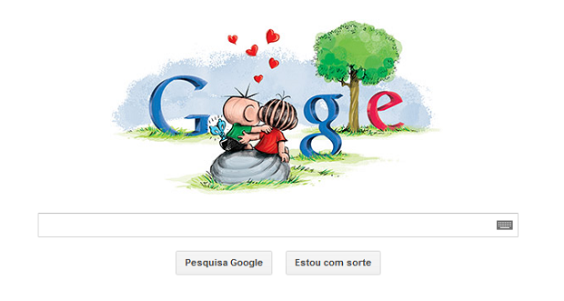 Doodle faz homenagem ao Dia dos Namorados (Foto: Reprodução/Google)