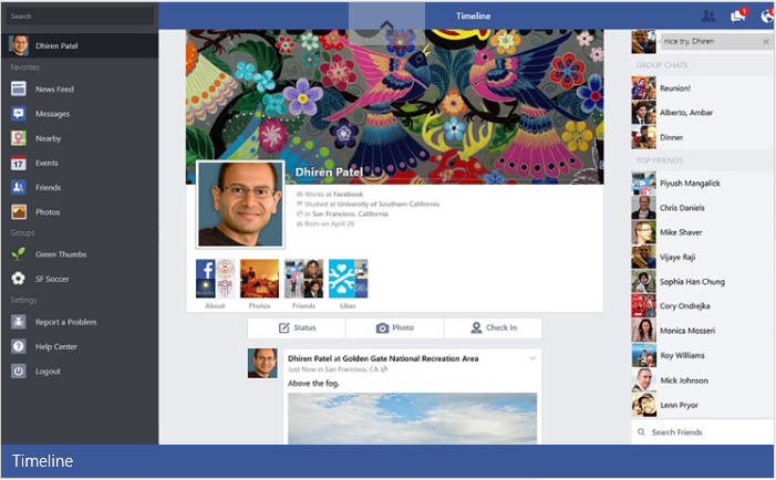 Facebook já tem aplicativo oficial para Windows 8.1; veja como ficou