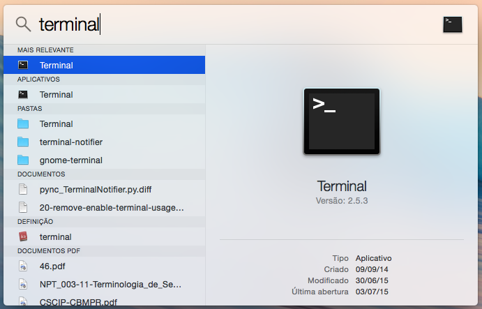 Abra o Terminal do Mac OS X (Foto: Reprodução/Helito Bijora) 