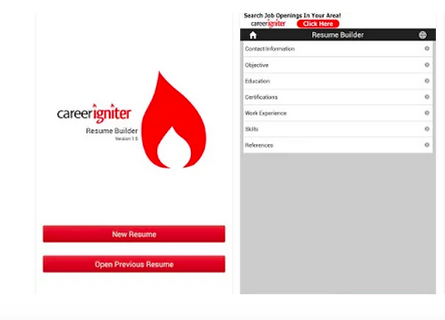 App Career Igniter Resume Builder é grátis para Android e pode ser usado também em tablets (Foto: Divulgação/ Career Igniter Resume Builder)