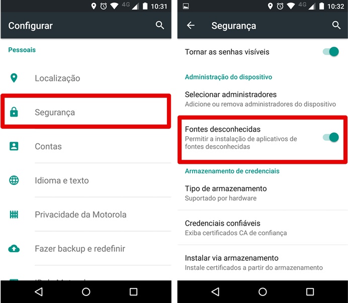 Autorize a instalação de apps de fora da Google Play (Foto: Felipe Alencar/TechTudo)